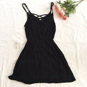 Hollister Black Spaghetti Strap Mini Dress